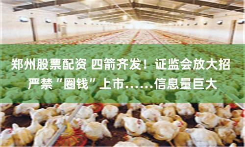 郑州股票配资 四箭齐发！证监会放大招 严禁“圈钱”上市……信息量巨大
